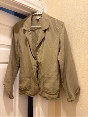J Jill brown Drawstring Utility Jacket - Women, size small